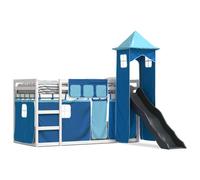 Maison Exclusive - Lit superposé sans matelas avec toboggan et rideaux 90x200 cm