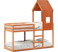Maison Exclusive - Lit superposé sans matelas cire marron 90x200 cm pin massif
