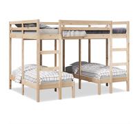 Maison Exclusive - Lit superposé triple 140x200/70x140 cm bois de pin massif