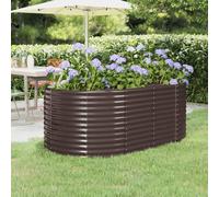 Maison Exclusive - Lit surélevé de jardin Acier enduit de poudre marron