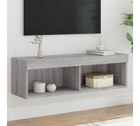 Maison Exclusive Meuble TV avec éclairage LED gris sonoma 100 x 30 x 30 cm