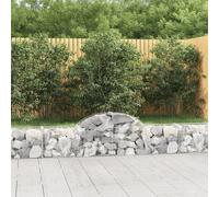 Maison Exclusive - Paniers à gabions arqués 10 pcs 200x30x40/60 cm Fer galvanisé