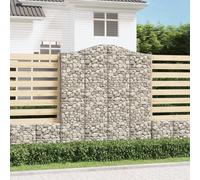 Maison Exclusive - Paniers à gabions arqués 2 pcs 200x30x220/240 cm fer galvanisé