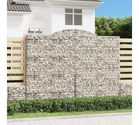Maison Exclusive - Paniers à gabions arqués 3 pcs 300x50x220/240 cm fer galvanisé