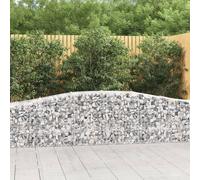 Maison Exclusive - Paniers à gabions arqués 4 pcs 400x50x60/80 cm Fer galvanisé