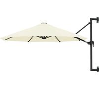 Maison Exclusive - Parasol à fixation murale avec mât métallique 300 cm blanc sable