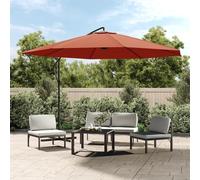 Maison Exclusive - Parasol à pied déporté avec mât en aluminium 350 cm Terracotta