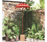 Maison Exclusive - Parasol balinais avec base, couleur rouge, 95 x 95 x 260 cm