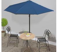 Maison Exclusive - Parasol de balcon à mât en aluminium bleu 300 x 155 x 223 cm, demi-rond