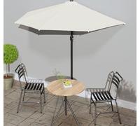Maison Exclusive - Parasol de balcon avec mât en aluminium couleur sable, 270 x 144 cm, demi-rond