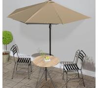Maison Exclusive - Parasol de balcon avec mât en aluminium Taupe 300x155 cm Demi-cercle