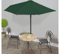 Maison Exclusive - Parasol de balcon avec mât en aluminium, vert, 300 x 155 cm, demi-rond