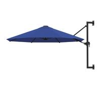 Maison Exclusive - Parasol mural avec mât en métal, 300 cm, couleur bleu