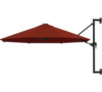 Maison Exclusive - Parasol mural avec mât en métal, 300 cm, couleur terracotta