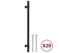 Maison Exclusive Poignées de meubles 20 pcs. noir 224 mm inox