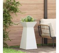 Maison Exclusive - Pot de plante sur pied, blanc, 35 x 35 x 73 cm, en acier laminé à froid