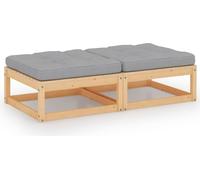 Maison Exclusive - Poufs de jardin avec coussins (lot de 2) en bois de pin massif