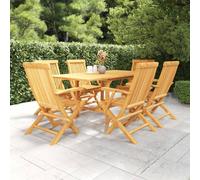 Maison Exclusive - Salon de jardin 7 pcs Bois de teck massif