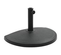 Maison Exclusive - Socle pour parasol, forme demi-lune, 15 kg, noir, en polyrésine