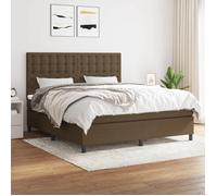 Maison Exclusive - Sommier à lattes de lit avec matelas Marron foncé 160x200 cm