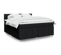 Maison Exclusive - Sommier à lattes de lit avec matelas Noir 180x200 cm Tissu