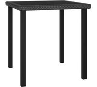 Maison Exclusive - Table à dîner de jardin Noir 70x70x73 cm Résine tressée