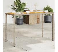 Maison Exclusive - Table de jardin avec plateau en bois d'acacia gris 115 x 54 x 74 cm en rotin synthétique