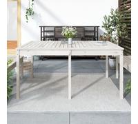Maison Exclusive - Table de jardin blanche 159,5x82,5x76 cm Bois massif Pin