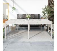 Maison Exclusive - Table de jardin blanche 203,5x100x76 cm Bois massif Pin