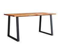 Maison Exclusive Table de salle à manger Bord d'arbre 160x80x75 cm Bois massif Acacia