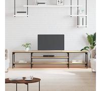 Maison Exclusive Table TV Sonoma en chêne 201 x 35 x 45 cm bois composite et fer