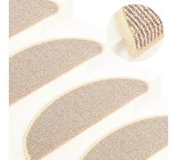 Maison Exclusive Tapis de marche 15 pcs blanc et marron 56 x 17 x 3 cm