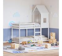 Maison Exclusive - Tente pour lit bébé, blanche, dimensions 60x89x134,5 cm, en bois massif de pin