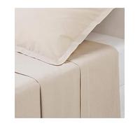 Maison futée - Drap plat 1 personne 180x290 cm 100% Coton - Lin écru