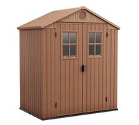 Maison Keter DARWIN Deux Portes Résine Effet Bois Avec Carrelage 190x122x221 CM