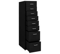""Maison Soldes""Armoire à bureau（Cabinet/Armoire Placard）- Classeur mobile Noir 28x41x109cm Métal Moderne827009