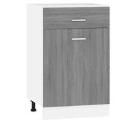 ""Maison Soldes""Armoire à tiroirs - Meuble bas - YINYUYAN - Cabinet de cuisine - inférieure ""Lyon"" Gris Sonoma 50 x 46 x 81,5 cm Bois