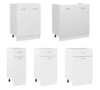 ""Maison Soldes""Armoire Bas（Cabinet/Armoire Placard）- Armoire à tiroirs ""Lyon"" Blanc 50x46x81,5cm Bois d'ingénierie Moderne81576