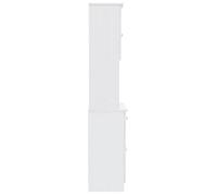 ""Maison Soldes""Buffet bas/vitrine - Cabinet/Armoire Placard, ALTA blanc 77x35x165cm bois massif de pin Moderne648428