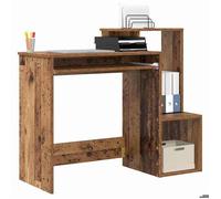 ""Maison soldes""Bureau Assis Debout 1 PERSONNE - avec Rangement - Bureau d'ordinateur Bois Ancien 106x41x88.5cm Bois d'ingénierie 149