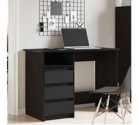 ""Maison soldes""Bureau Assis Debout 1 PERSONNE - avec Rangement - Bureau d'ordinateur noir 102x50x75cm bois d'ingénierie 9313721