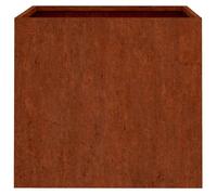 ""Maison Soldes""Jardinière 49x47x46cm acier corten Bac à Fleurs/Pot de Plantes/Boîte à Fleurs Jardin Patio Terrasse extérieur