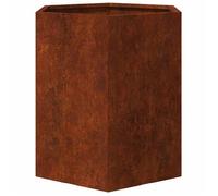 ""Maison Soldes""Jardinière Rouillé 40x40x45cm Acier corten Bac à Fleurs/Pot de Plantes/Boîte à Fleurs Jardin Patio Terrasse Ex