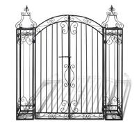 ""Maison Soldes""Portillon ornemental de jardin Fer forgé 122 x 20,5 x 134 cm - Utilisation Polyvalente 026_15636442