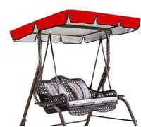 Maisonnette de balançoire d'extérieur, maisonnette de balançoire d'extérieur résistante aux UV, étanche à l'eau et à la poussière, pour le jardin, 195 × 125 × 15 cm, rouge