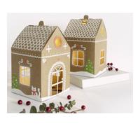 Maisonnette en carton kraft, 110 x 110 x 190 mm