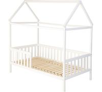 Maisonnette| lit d'enfant| bois | avec clôture | 160x80cm