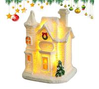 Maisons de Noël - Figurines de maison lumineuses à LED, décoration de construction de collection pour fenêtre, vitrine, appartement, étagère, fête d'hiver