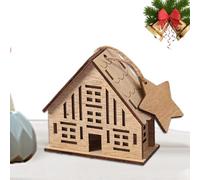 Maisons de Village de Fêtes Collection, Construction, Décoration Intérieure | Maison en Bois Lumineuse de Noël Pour la Décoration Hivernale : Maison, Étagère, Fête, Fenêtre, Vitrine, Appartement,