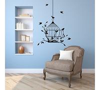 Maisons d'oiseaux Choisissez votre couleur Sticker mural autocollants enfants fleurs vie chambre chambre à coucher décoration décoration pépinière autocollant autocollants maison décor élégant moderne